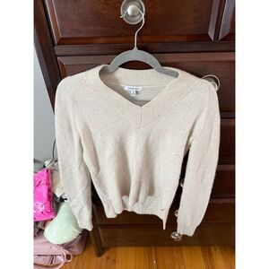 Johnny Was Casey Cashmere Whipstitch Sweater